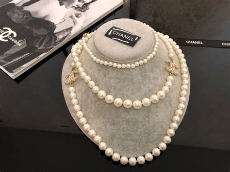 chanel beaded necklace replica|chanel copy necklace.